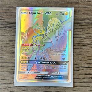 Tapu Koko GX Holographic Pokémon Card